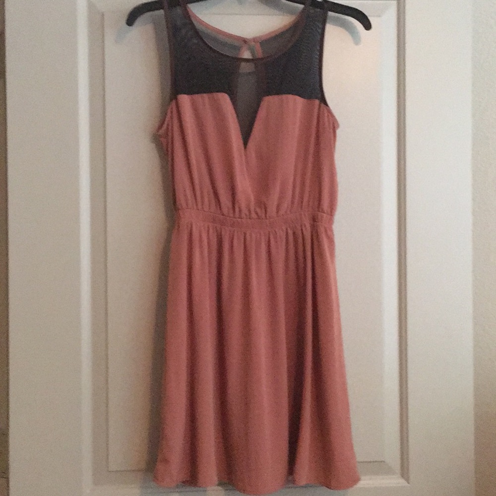 Blush mesh dress